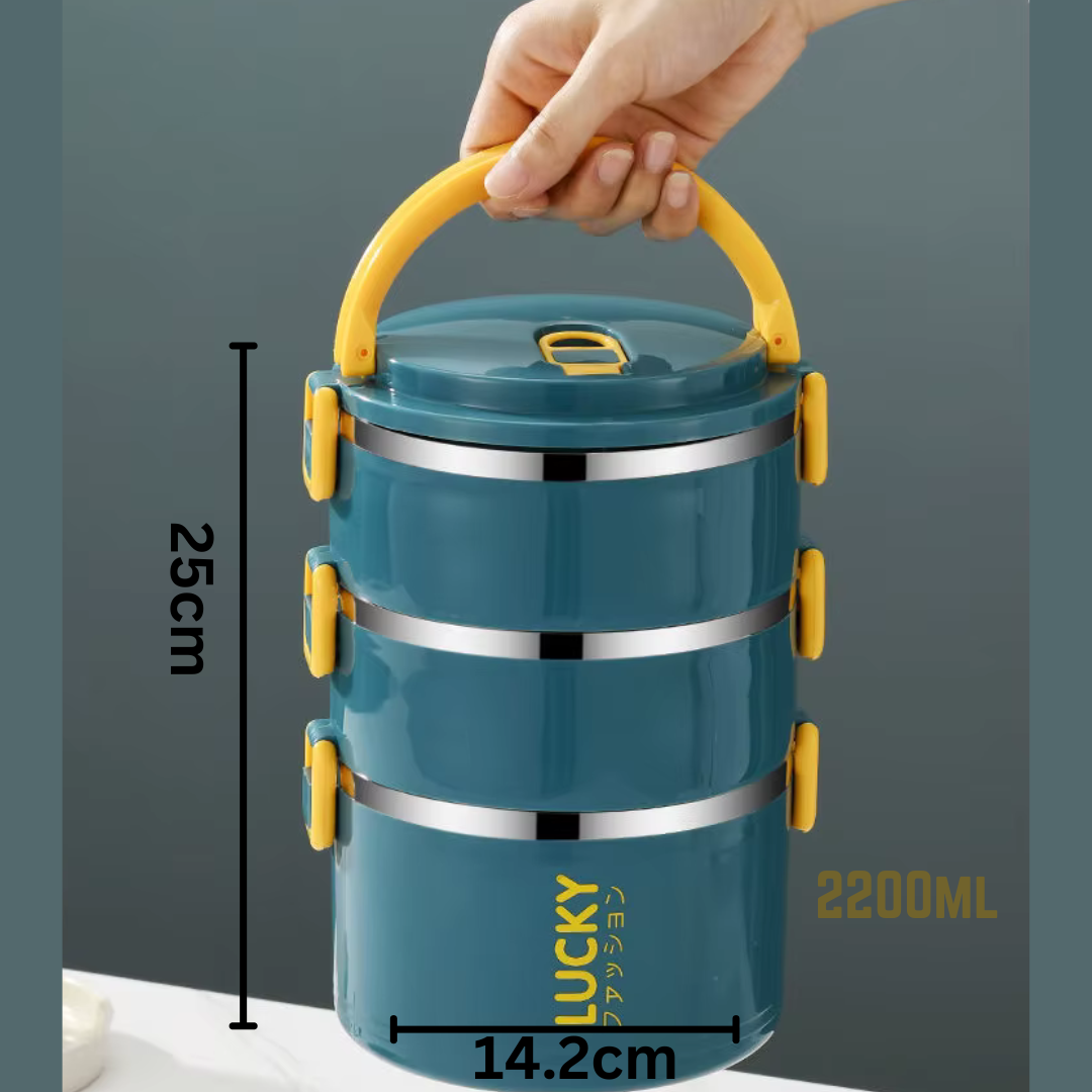 Termus Ushqimi 3 Ndarje + Çantë Termike Lunch Box