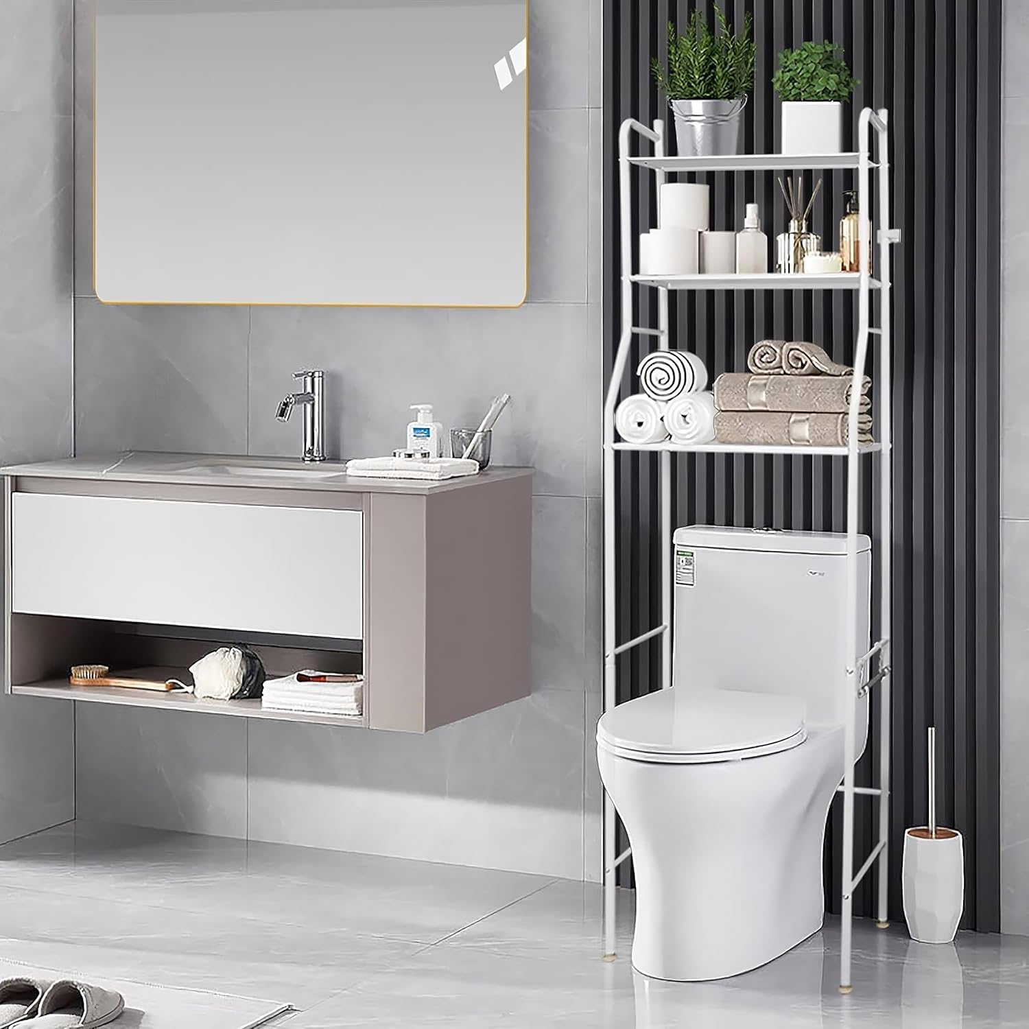 Raft Organizues mbi Tualet – 3 Nivele