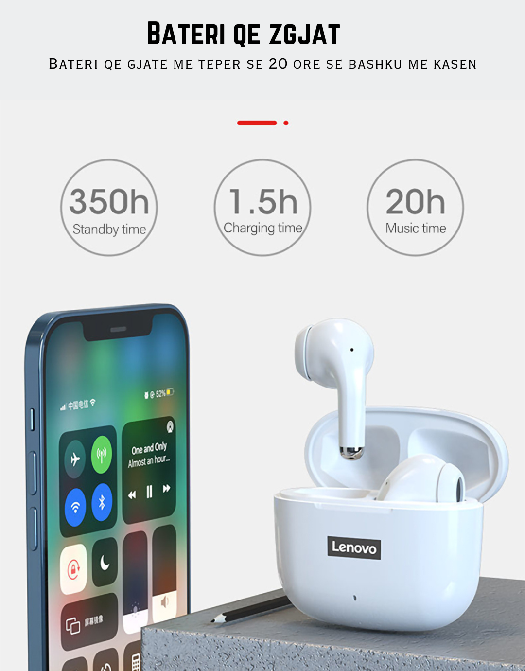  Lenovo LP40 Pro - Bateri qe zgjat