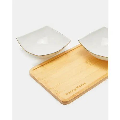 Set Servirje per Snack x2 me Mbajtese Druri - ShikoCmimin