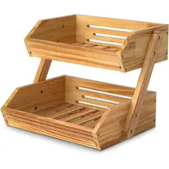 Shporte Druri me 2 Kate per Fruta Perime - ShikoCmimin