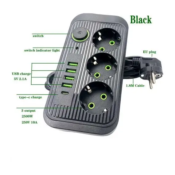 Prize Zgjatuese Elektrike Smart 3 Porta AC 4 Usb 1 Type-C - ShikoCmimin
