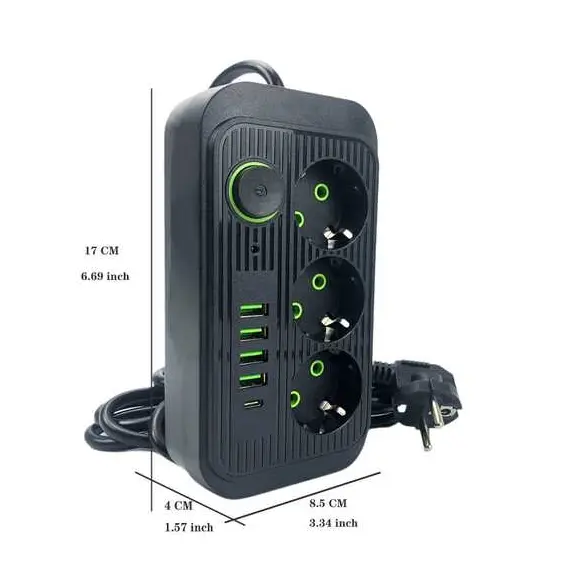 Prize Zgjatuese Elektrike Smart 3 Porta AC 4 Usb 1 Type-C - ShikoCmimin