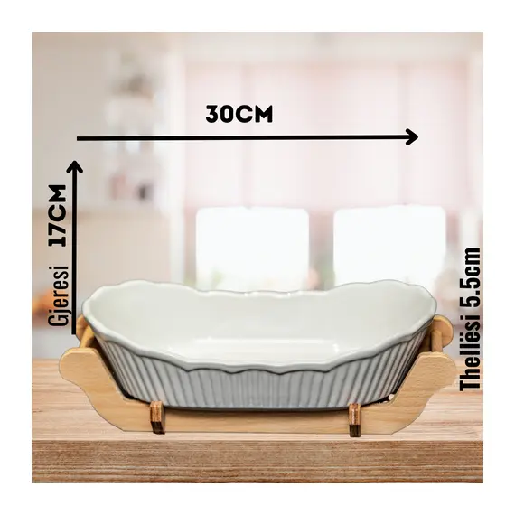 Tave Qeramike per Gatim ECR102C 30x17x5.5cm - ShikoCmimin
