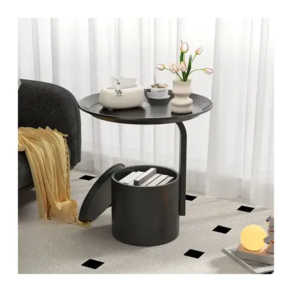 Tavoline Anesore Modern Nordic Style Black 40x48cm - ShikoCmimin