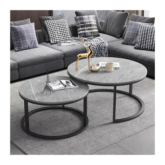 Tavoline Mesi me 2 Pjese Gray 80x45cm 60x35cm