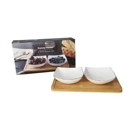 Set Servirje per Snack x2 me Mbajtese Druri - ShikoCmimin