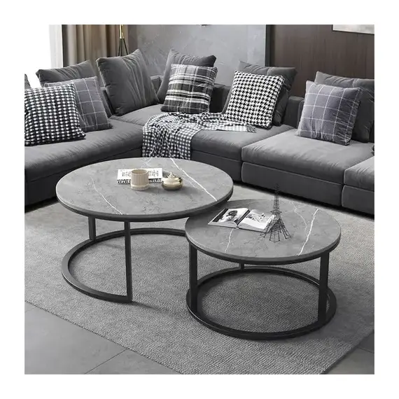 Tavoline Mesi me 2 Pjese Gray 80x45cm 60x35cm