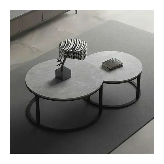 Tavoline Mesi me 2 Pjese Gray 80x45cm 60x35cm