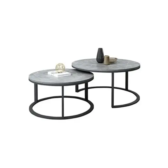 Tavoline Mesi me 2 Pjese Gray 80x45cm 60x35cm