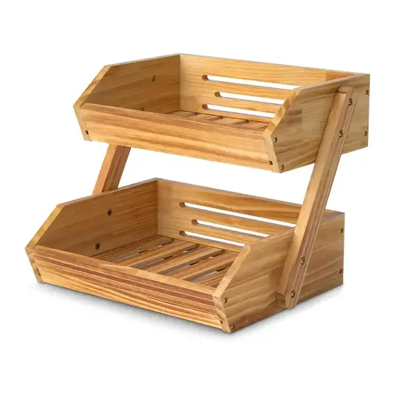 Shporte Druri me 2 Kate per Fruta Perime - ShikoCmimin