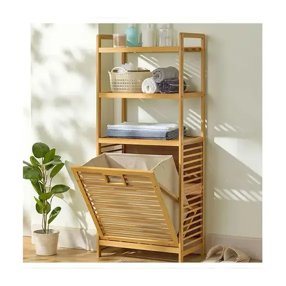Raft Organizues Bambuje me Kosh Rrobash 119x50x30cm - ShikoCmimin