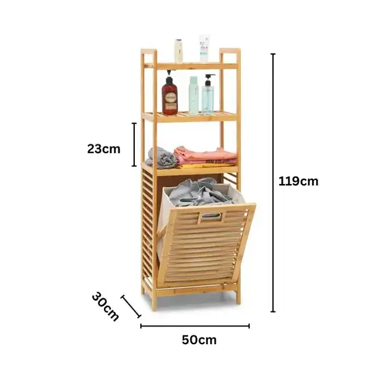 Raft Organizues Bambuje me Kosh Rrobash 119x50x30cm - ShikoCmimin