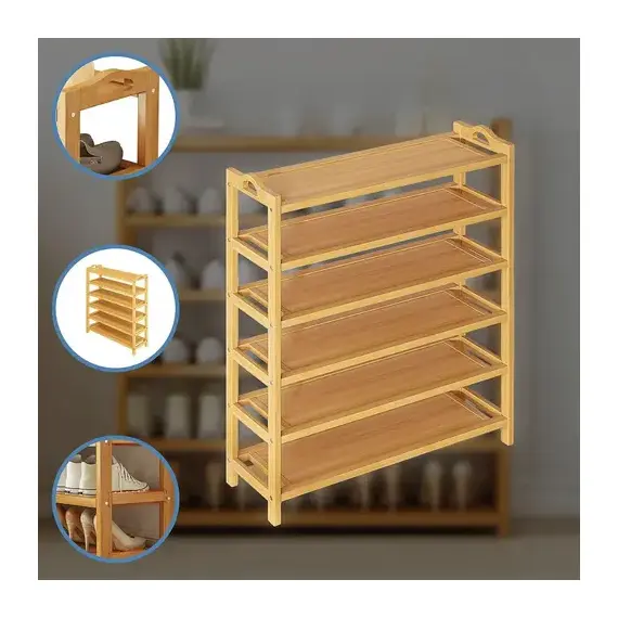 Raft Organizues per Kepuce prej Druri Bambuje 105x70x25cm - ShikoCmimin