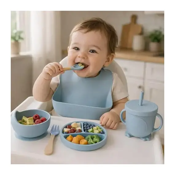 Set Ushqimi per Femije Silikoni - ShikoCmimin