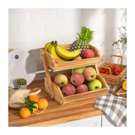 Shporte Druri me 2 Kate per Fruta Perime - ShikoCmimin