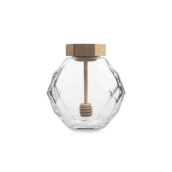Vazo Qelqi Hexagon Mbajtese Mjalti 380ml - ShikoCmimin
