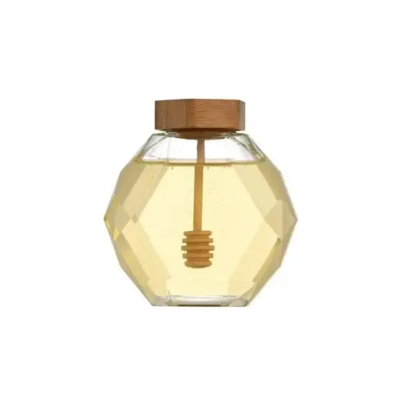 Vazo Qelqi Hexagon Mbajtese Mjalti 380ml - ShikoCmimin